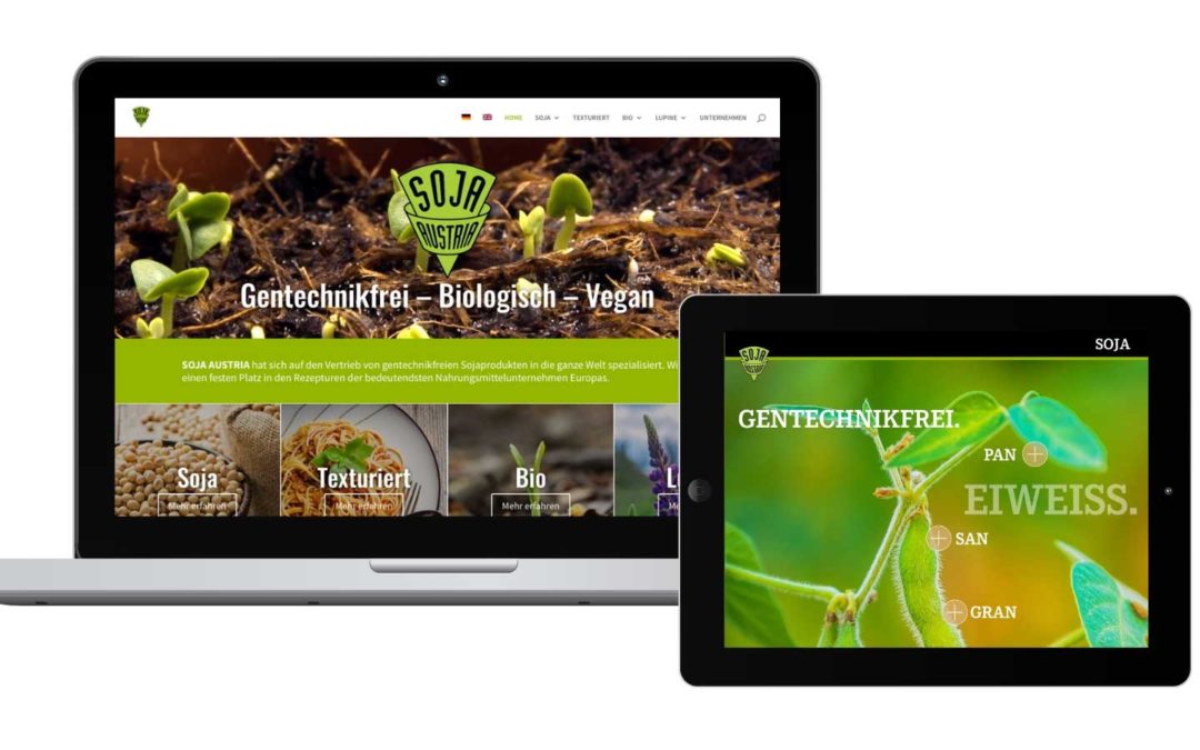 Nach der Sales-App nun auch die Website für SOJA AUSTRIA